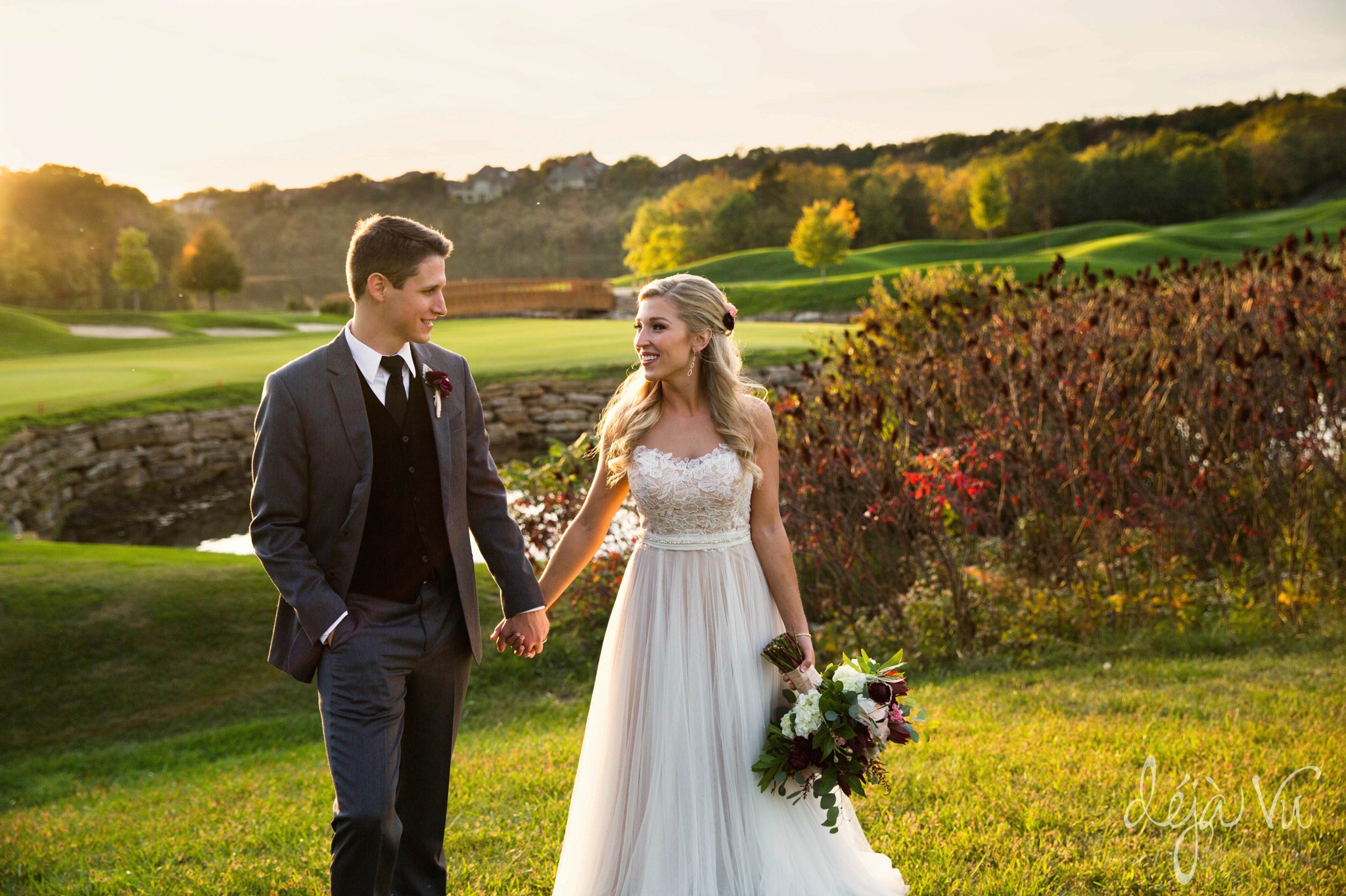Shadow Glen Country Club Wedding | Bride and groom holding hands | Images by: www.feliciathephotographer.com