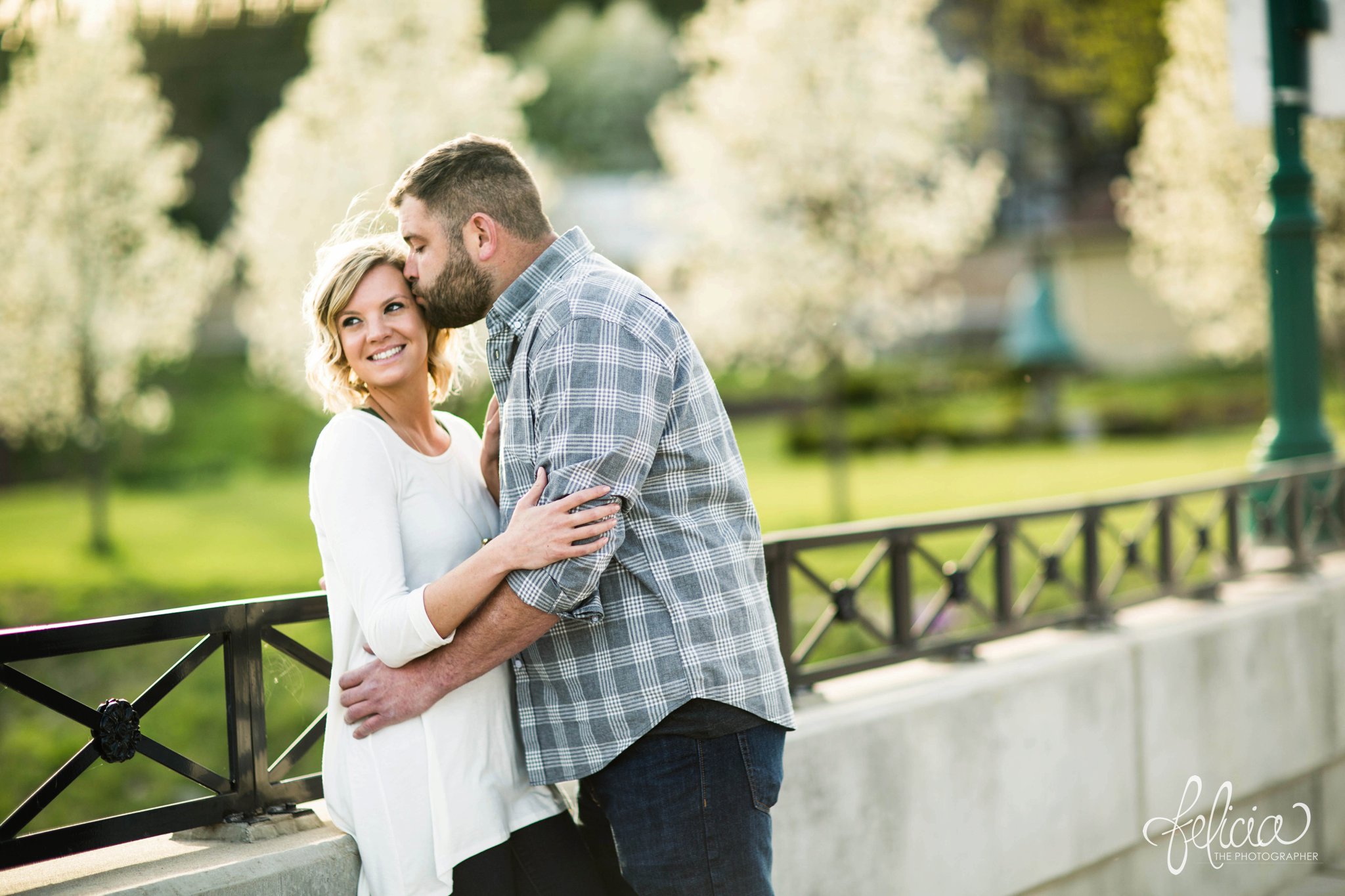 Weston Engagement | Photographs on a bridge |Kansas City, MO |Images by www.feliciathephotographer.com