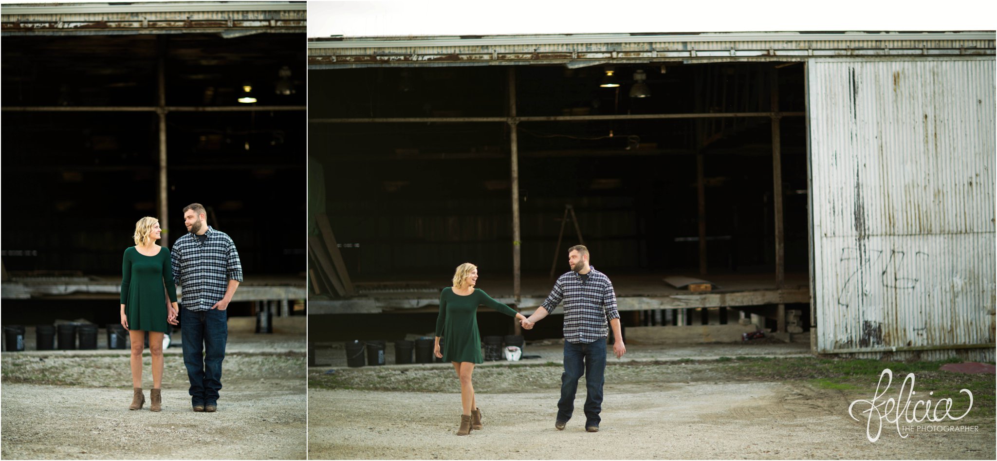 Weston Engagement | industrial setting |Kansas City, MO | Images by www.feliciathephotographer.com