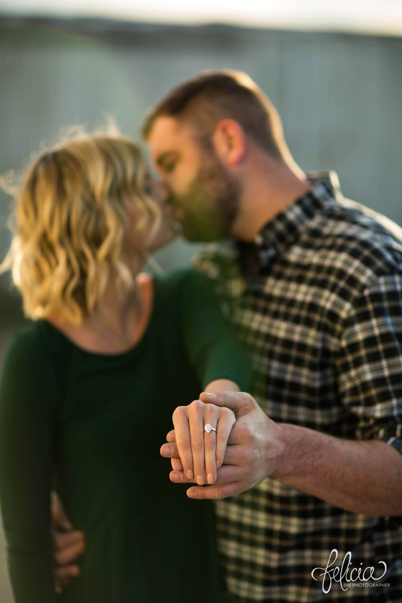 Weston, MO Engagement | Showcasing the ring | Images by www.feliciathephotographer.com