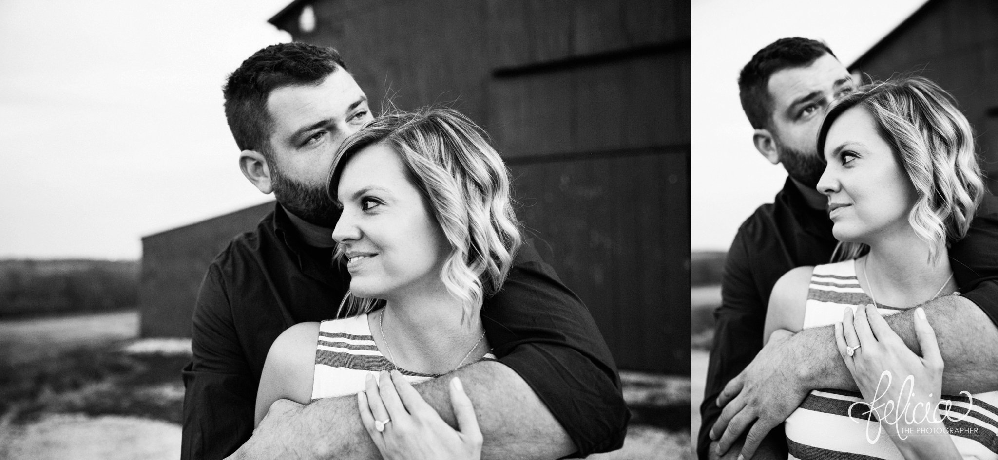 Weston, MO Engagement | moody black and white | Images by www.feliciathephotographer.com