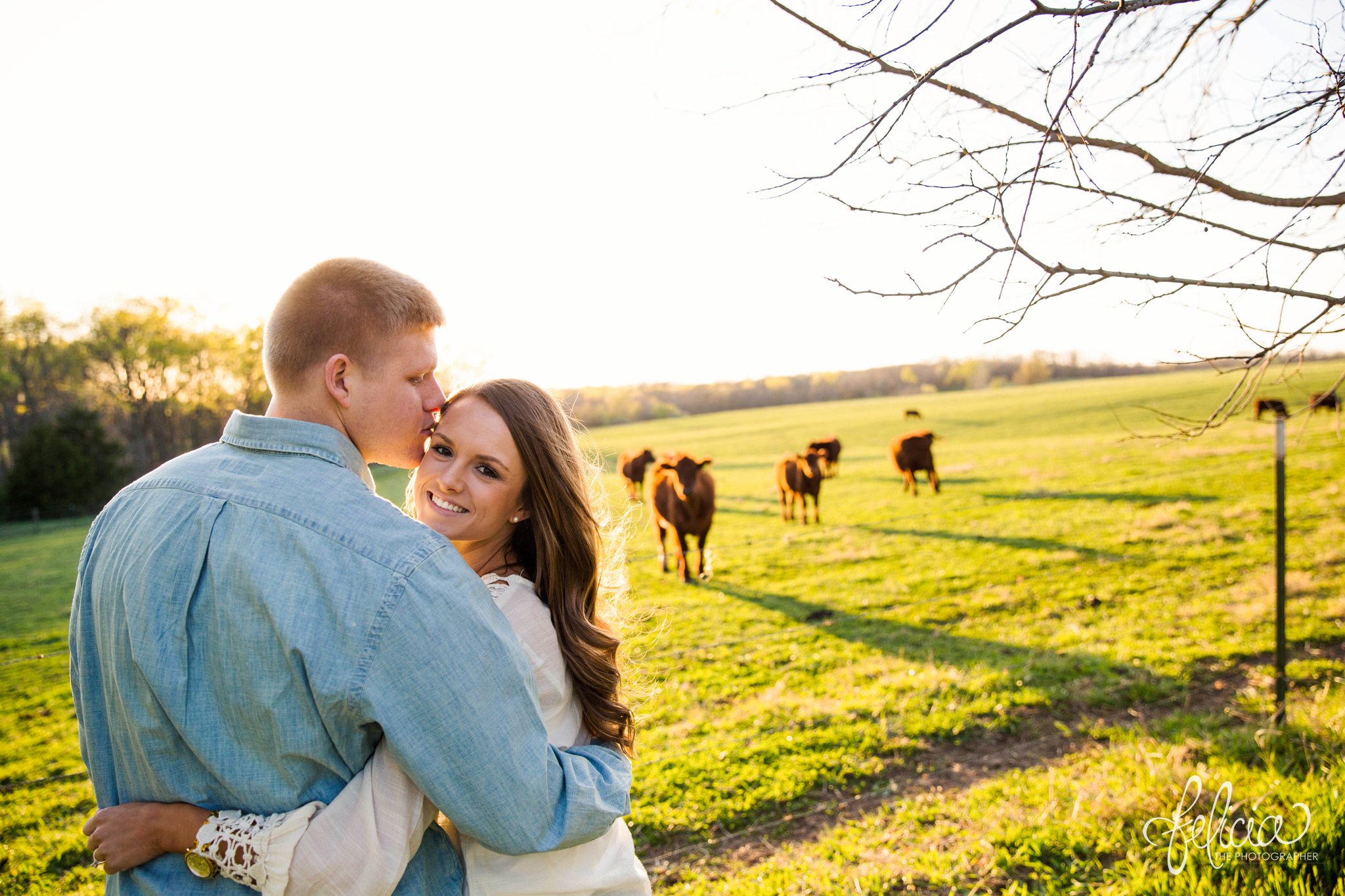 Kansas City Romantic Engagement Photos | Farm Photography | Images by www.feliciathephotographer.com