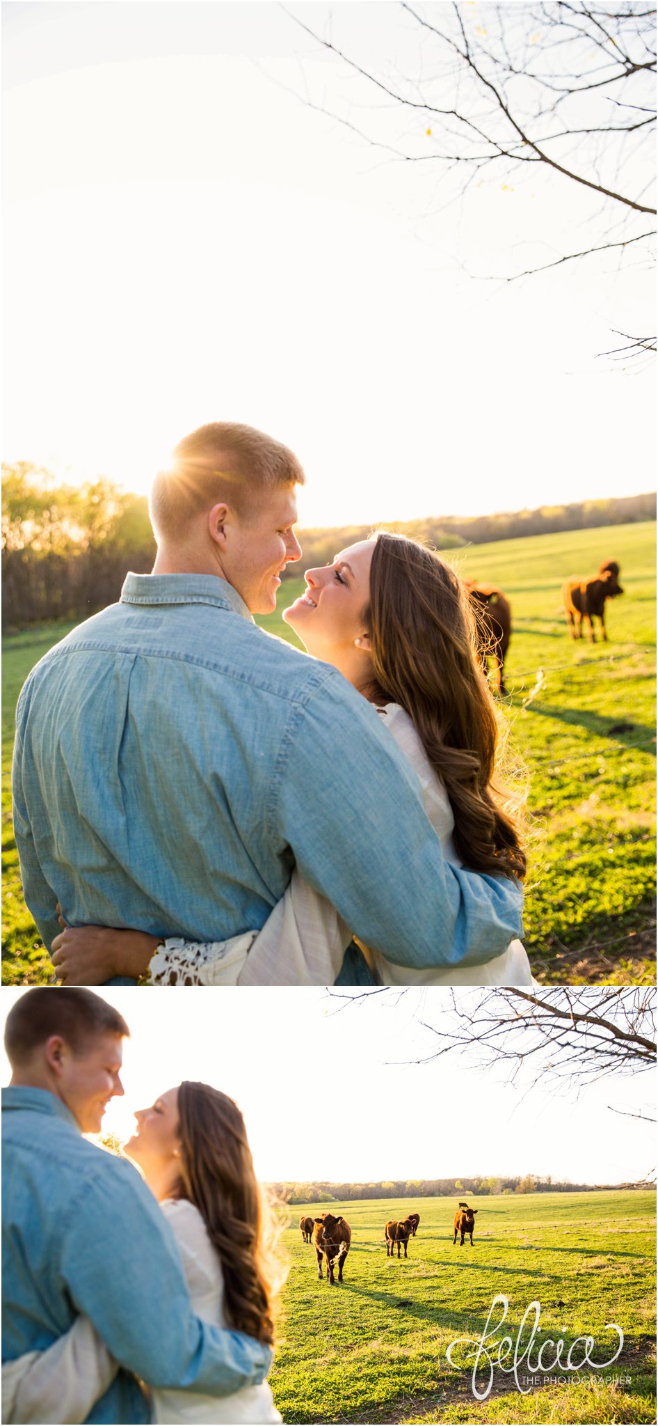 Kansas City Romantic Engagement Photos | Smithville Farm Photography | Images by www.feliciathephotographer.com
