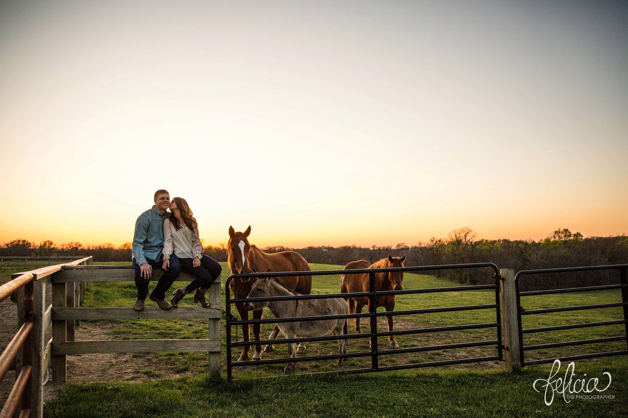 Romantic Engagement Photography | Kansas City, MO | Horse Farm | Images by www.feliciathephotographer.com