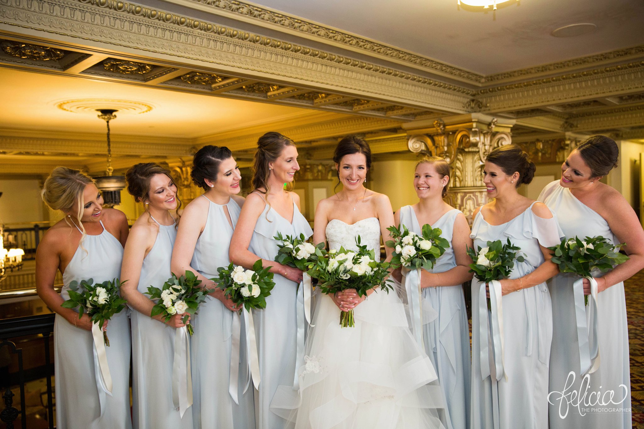 Grace and Holy Trinity Cathedral Wedding Photos | Kansas City | Bridesmaids at The President Hotel | Images by www.feliciathephotographer.com