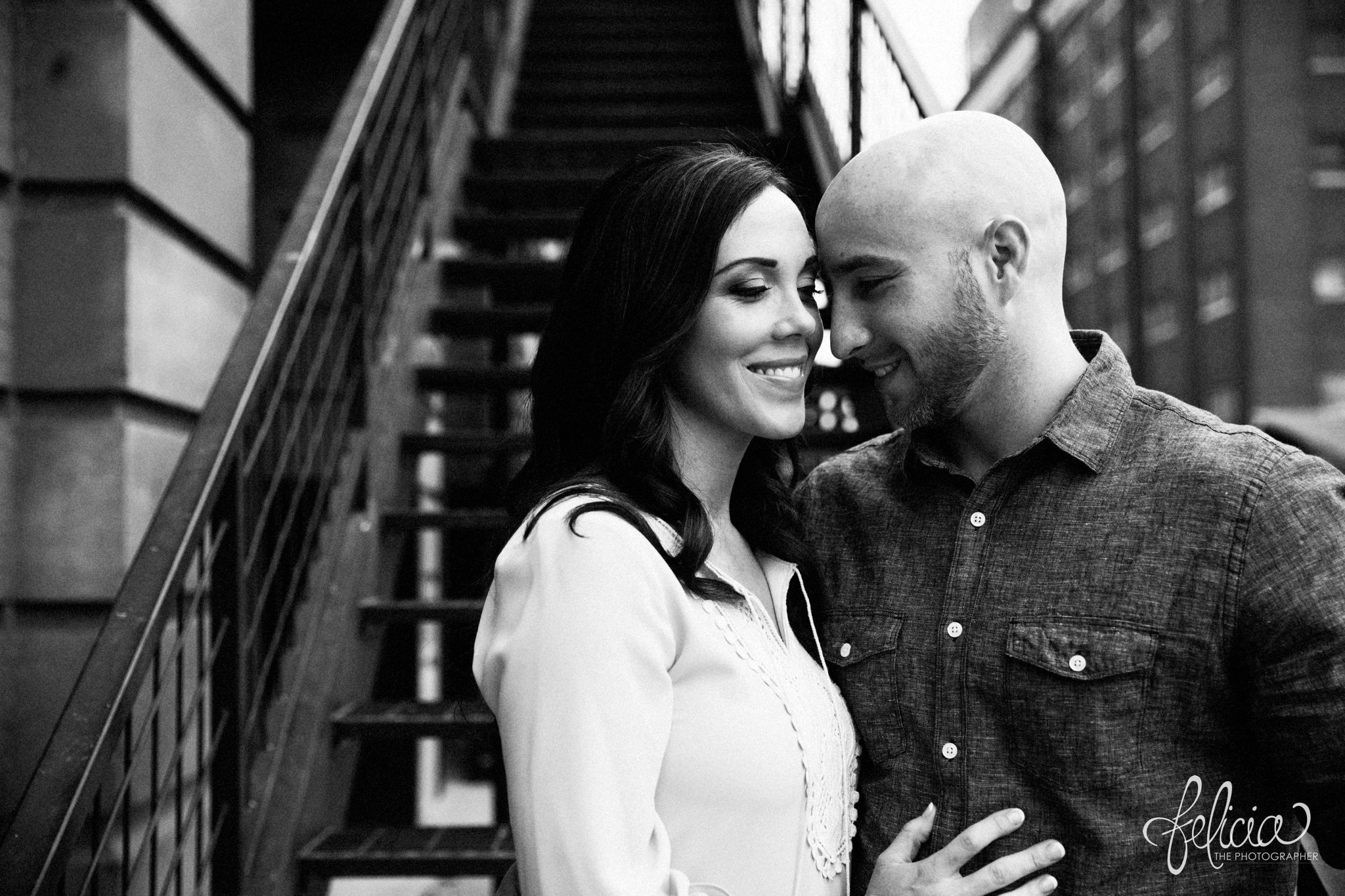Industrial Engagement Photos | Black and White | Kansas City Photographer | Images by www.feliciathephotographer.com