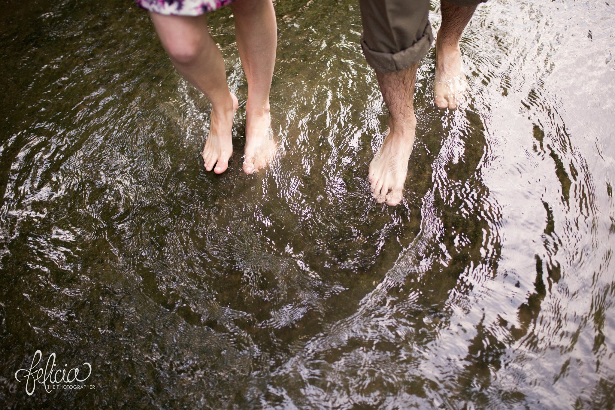 Creek Engagement Kansas City Felicia the Photographer