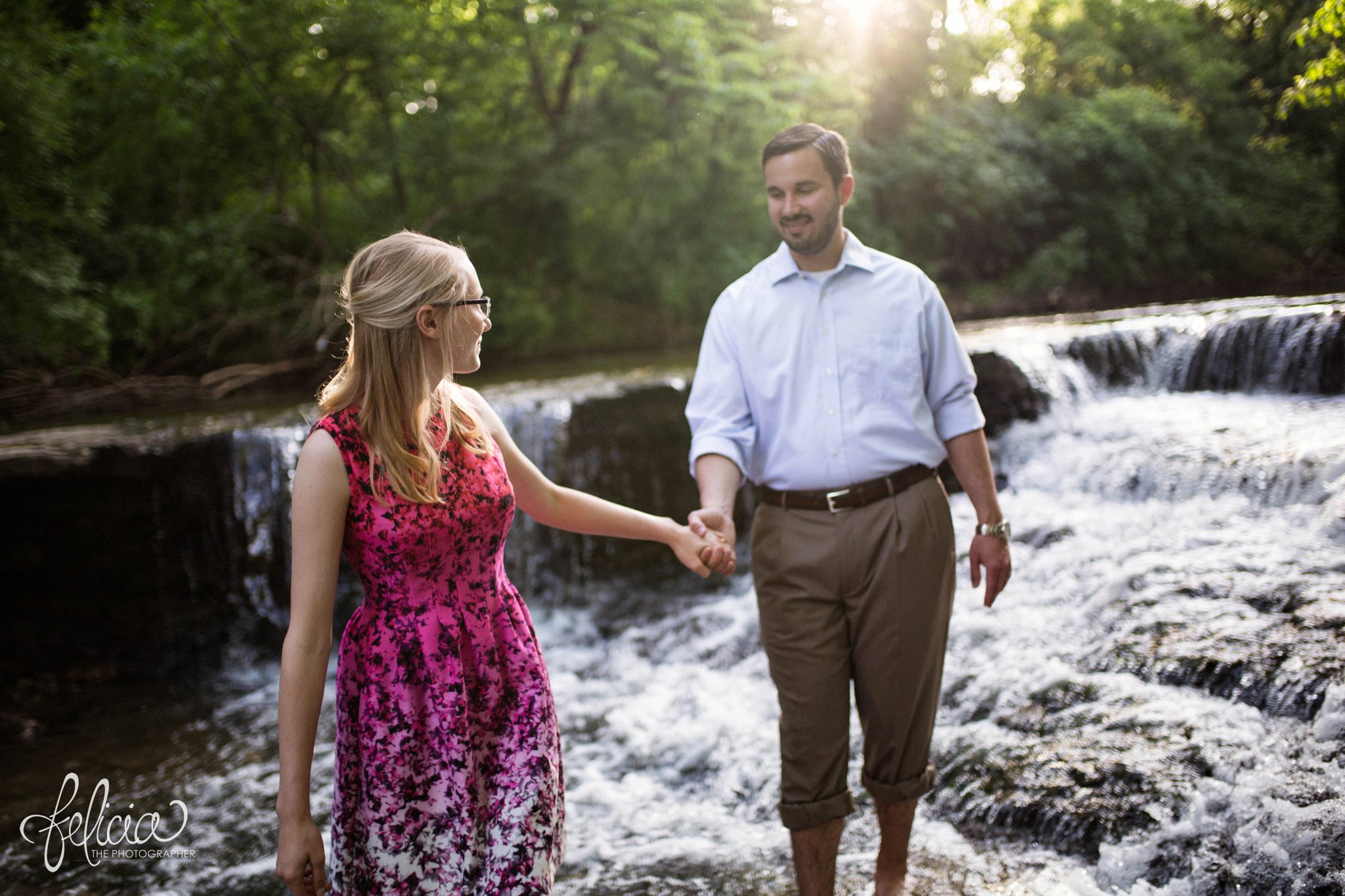 Creek Engagement Photos | Kansas City | Felicia the Photographer 