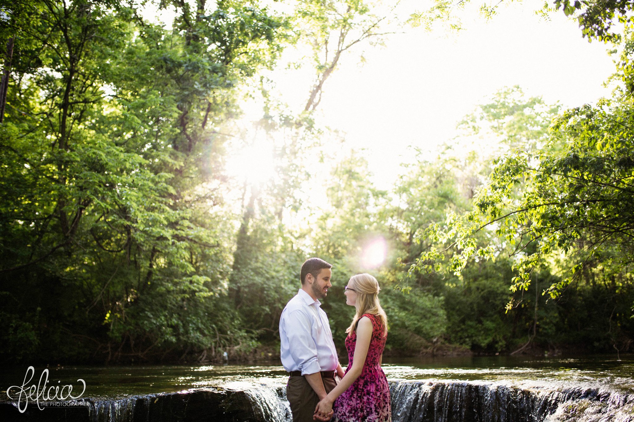 Creek Engagement Photos | Kansas City | Felicia the Photographer 