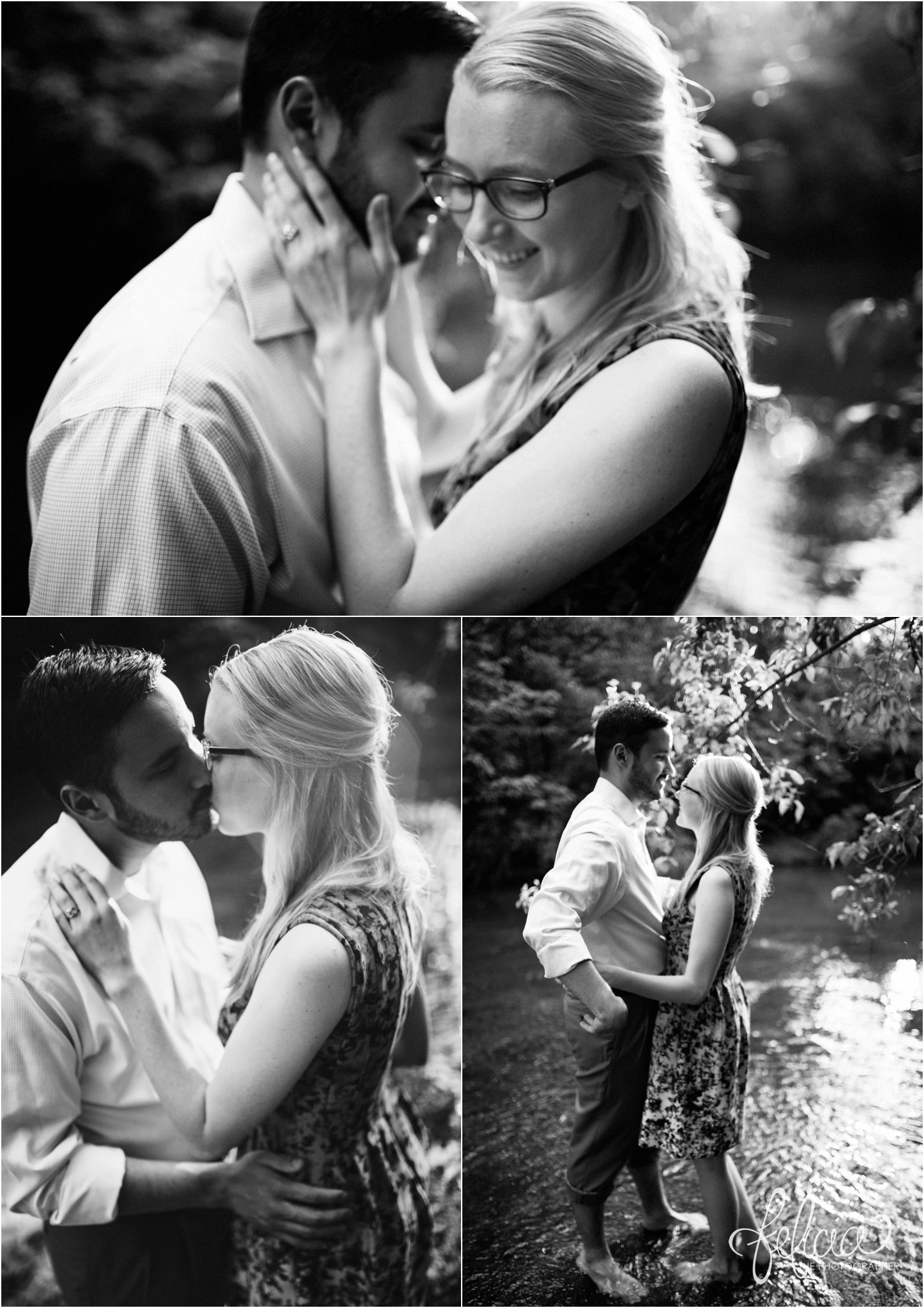 Creek Engagement Photos | Kansas City | Felicia the Photographer 