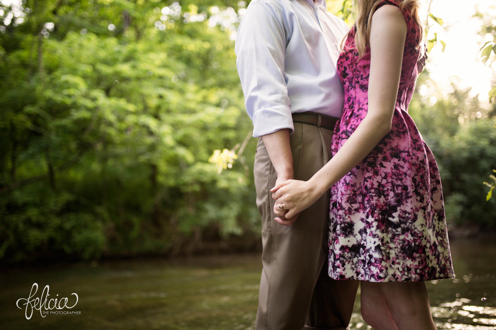 Creek Engagement Photos | Kansas City | Felicia the Photographer 