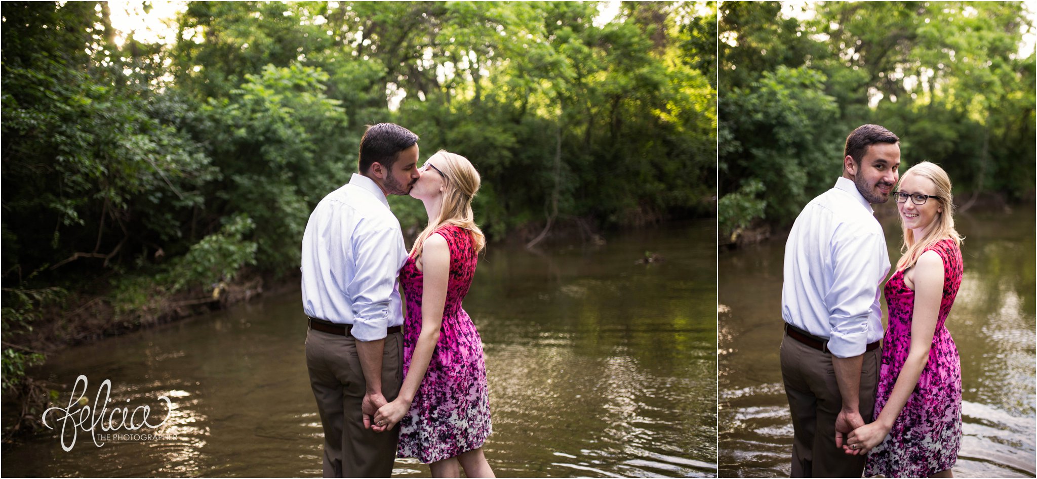 Creek Engagement Photos | Kansas City | Felicia the Photographer 