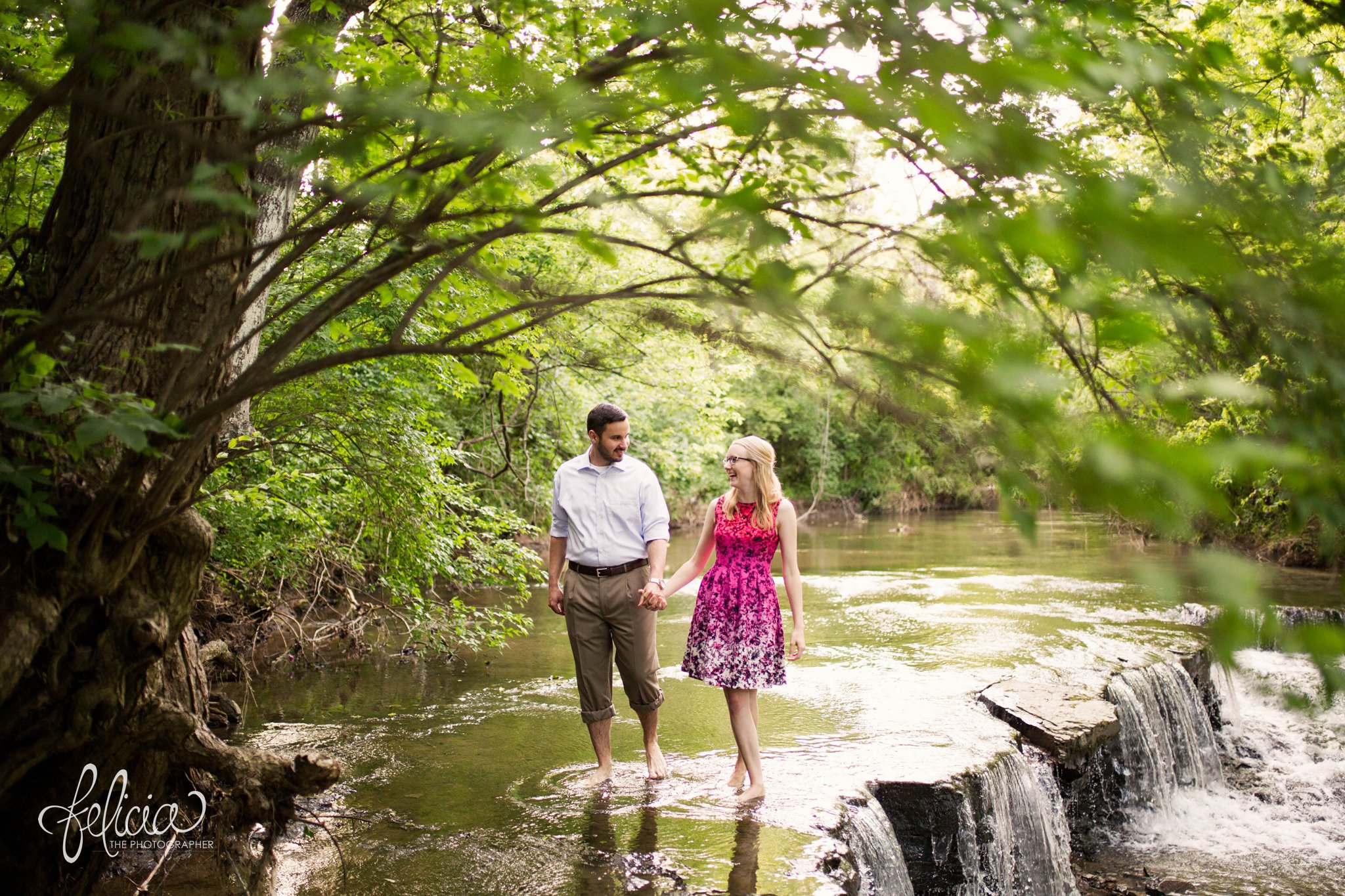 Creek Engagement Photos | Kansas City | Felicia the Photographer 