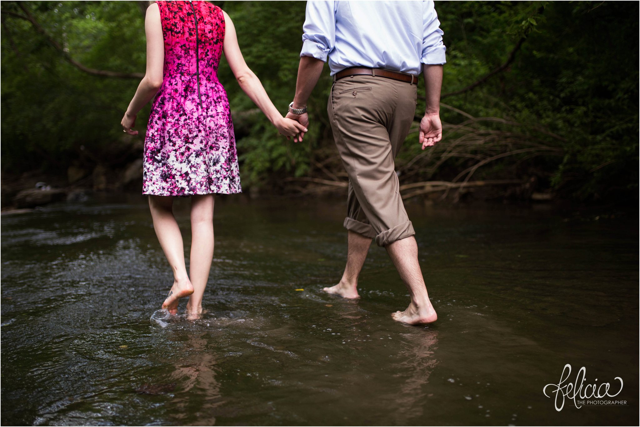 Creek Engagement Photos | Kansas City | Felicia the Photographer 