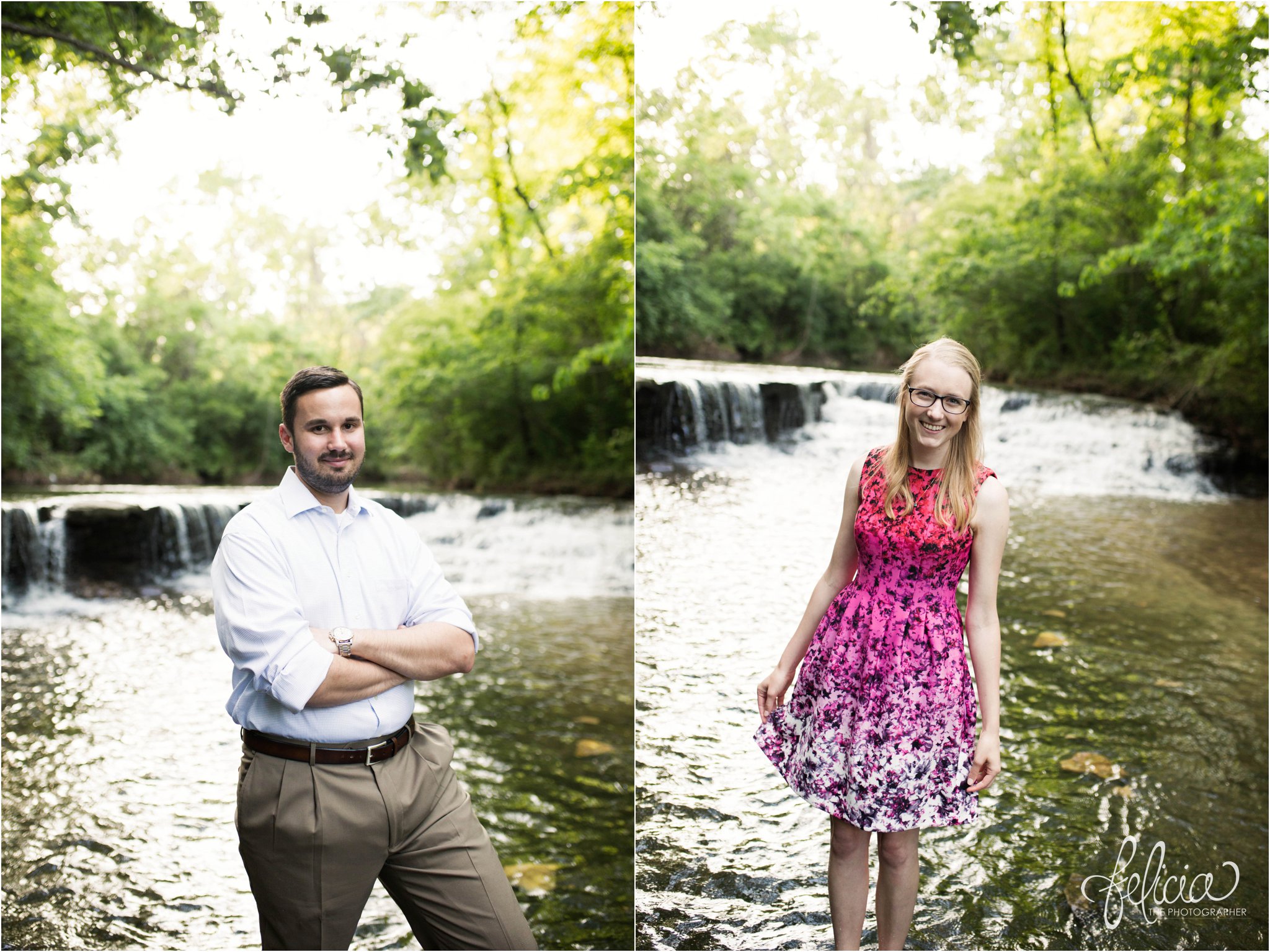 Creek Engagement Photos | Kansas City | Felicia the Photographer 