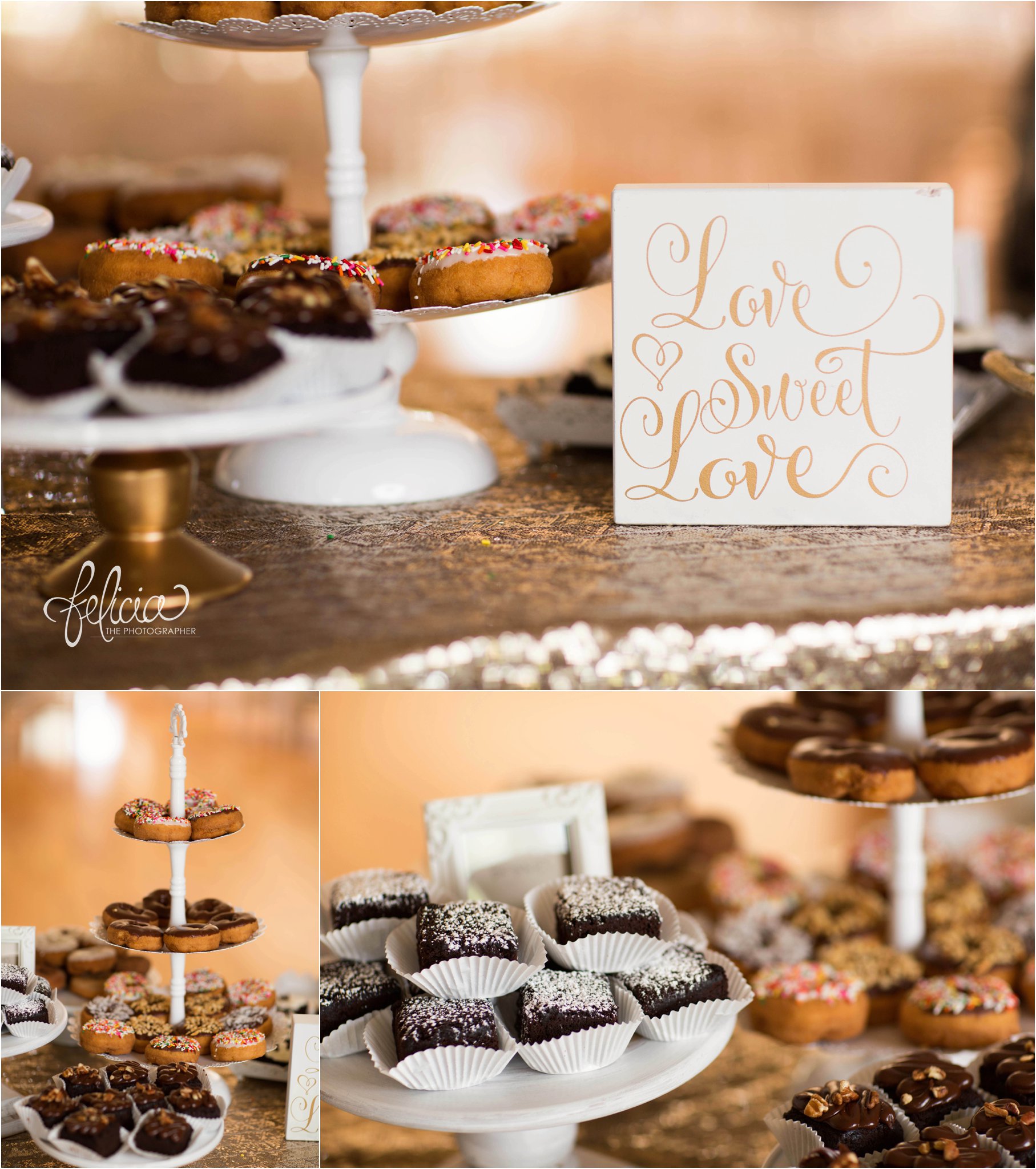 The Hawthorne House | Reception Details | Dessert Table | John's Space-Age Donuts | Cosentino's Brownies | Kansas City Wedding | Felicia The Photographer