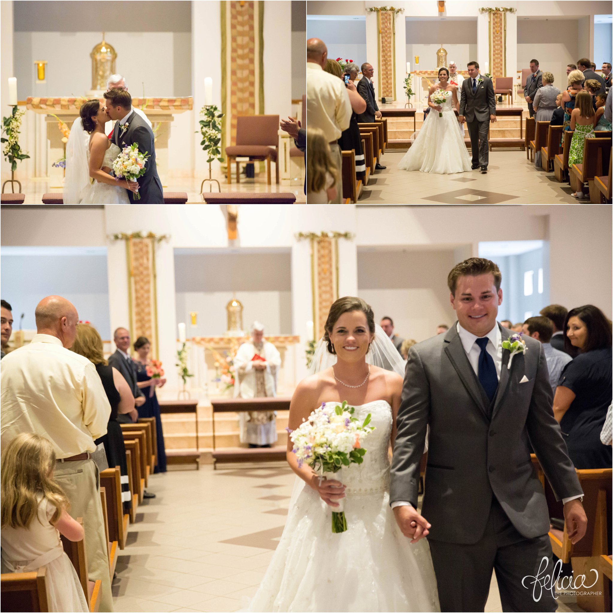 Hilton KCI Wedding | Girls Getting Ready | Felicia The Photographer | Walking up the aisle