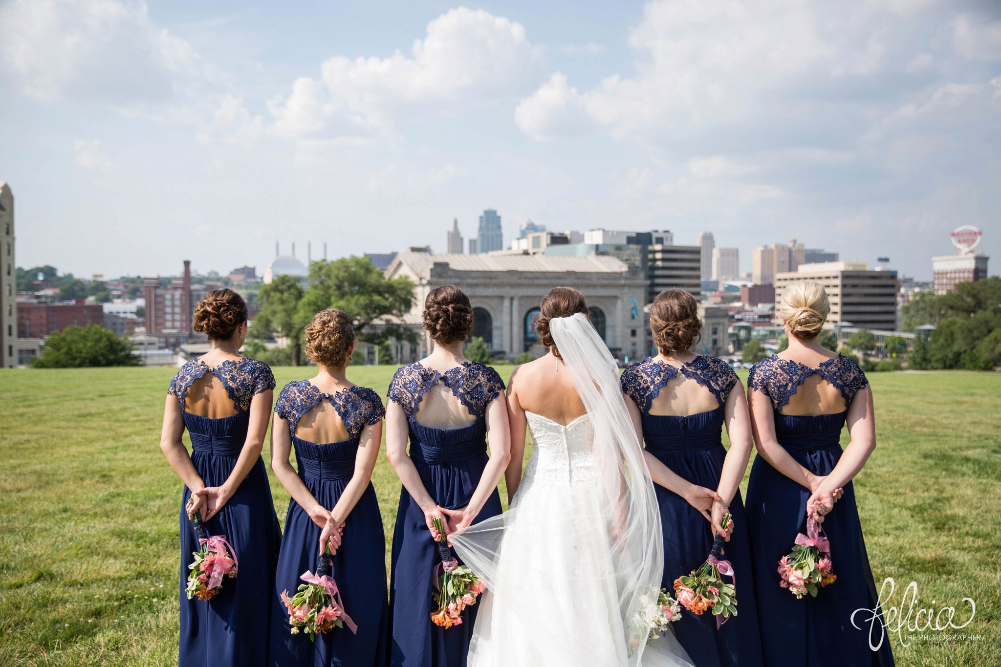 Hilton KCI Wedding | Felicia The Photographer | Back of Bridesmaids