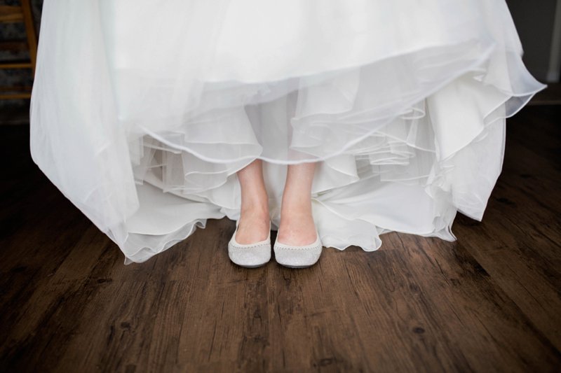 Downtown Loft Wedding Photos | Kansas City | Felicia The Photographer | Wedding Shoes | Studded Flats | Details