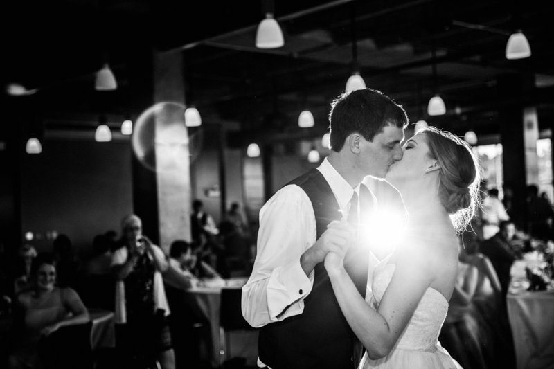 Boulevard Brewery Wedding Photos | Kansas City | Felicia The Photographer | First Dance | Black and White | Reception details