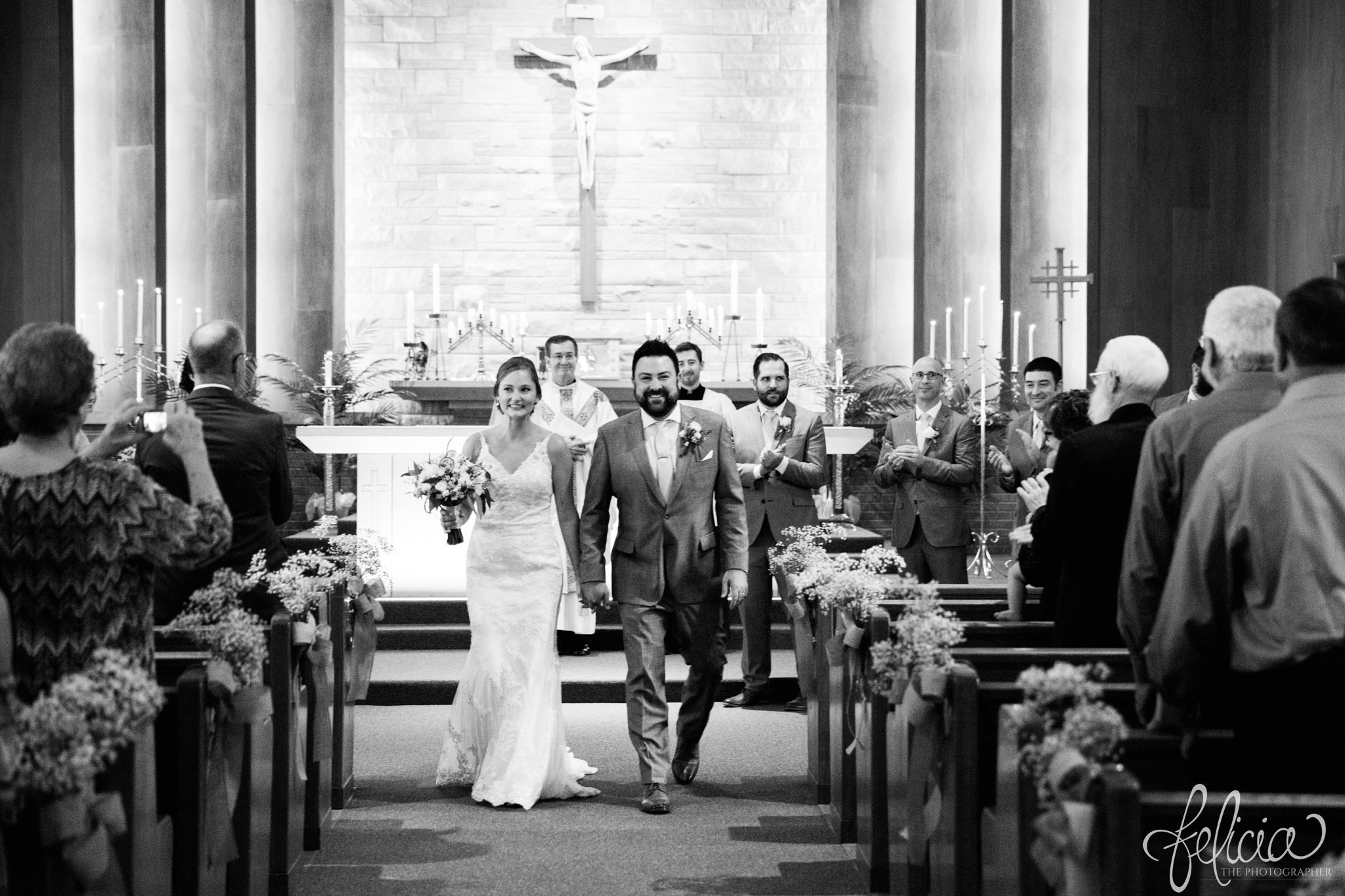 Black and White | Wedding | Wedding Photography | Wedding Photos | Travel Photographer | Images by feliciathephotographer.com | Wedding Ceremony | Sacred Heart Catholic Church | Bride and Groom | Church Exit | Man and Wife | Holding Hands 