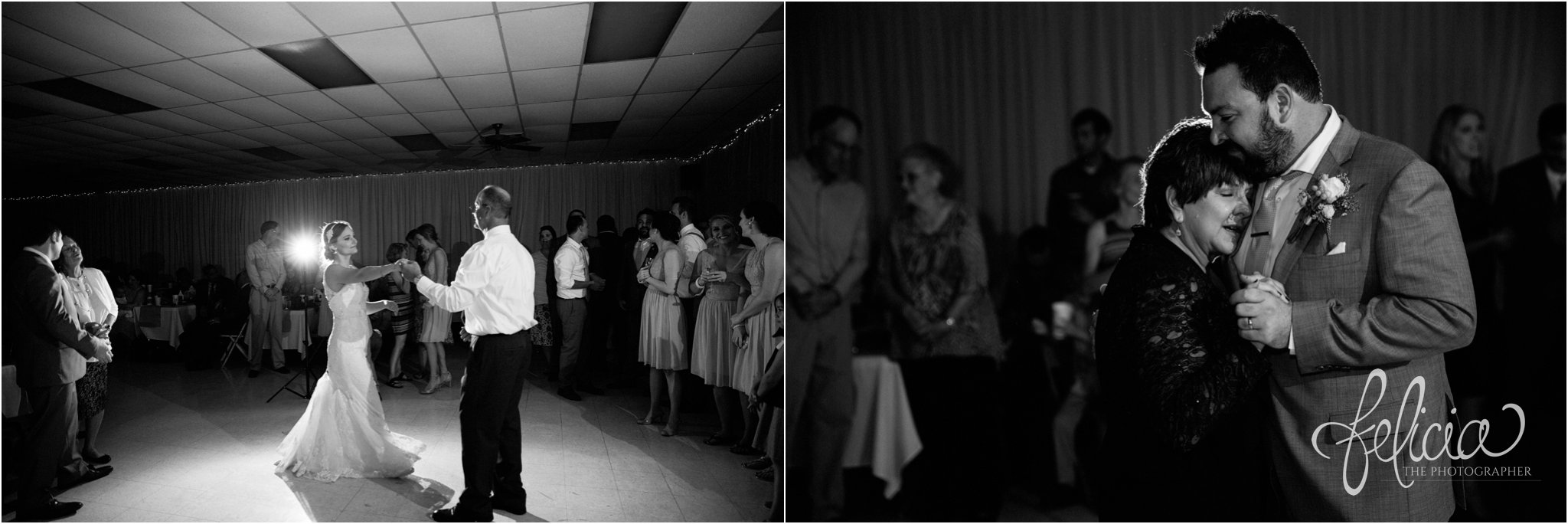 Black and White | Wedding | Wedding Photography | Wedding Photos | Travel Photographer | Images by feliciathephotographer.com | Kansas | Wedding Reception | Reception Activities | Father Daughter Dance | Mother Son Dance 