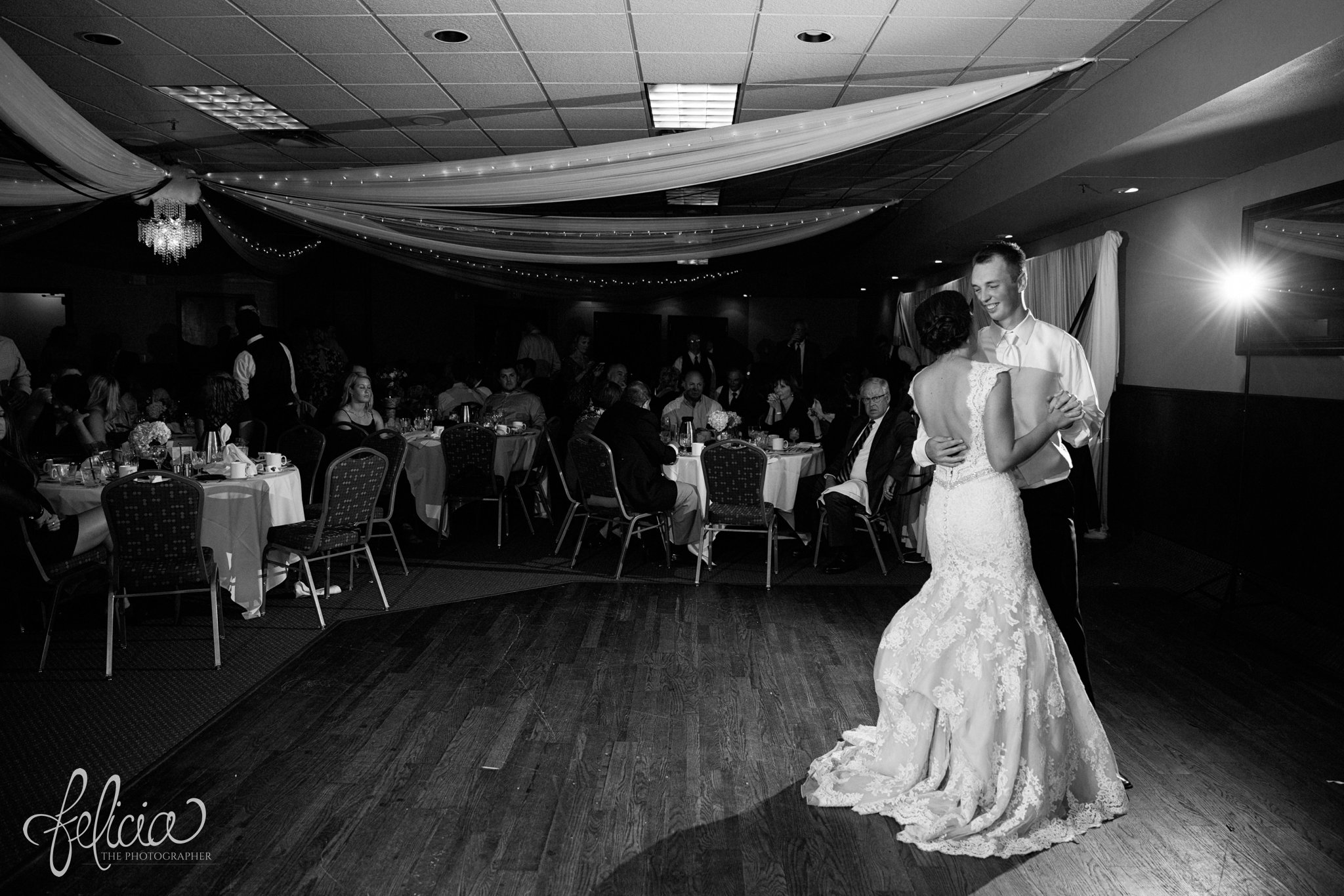 Black and White | Wedding | Wedding Photography | Wedding Photos | Felicia the Photographer | Images by feliciathephotographer.com | Travel Photographer | Duluth | Black Woods Event Center | Occasions Decor | Reception | Reception Activities | First Dance 
