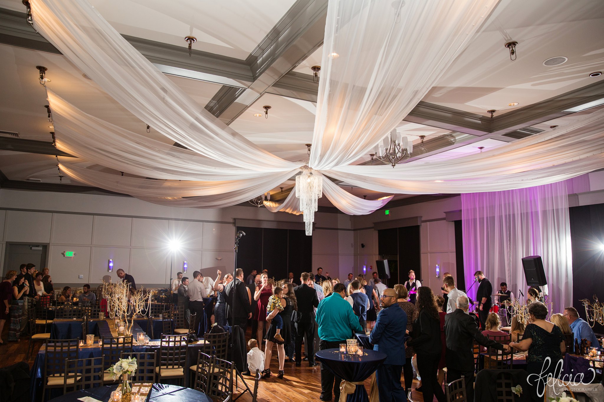 Navy and Gold Wedding Photos | Noahs Event Venue | Reception | Dance Floor