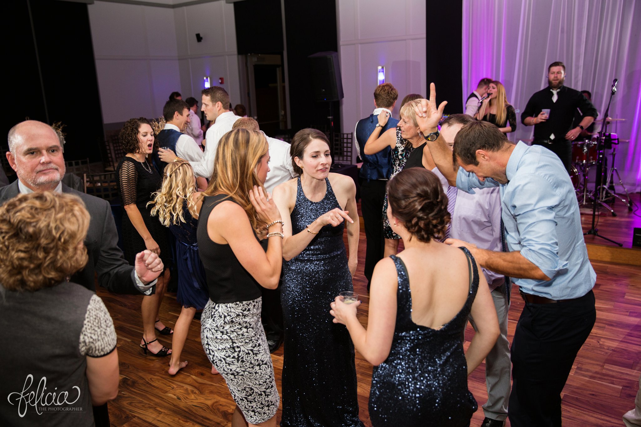 Navy and Gold Wedding Photos | Noahs Event Venue | Reception | Dancing Candid