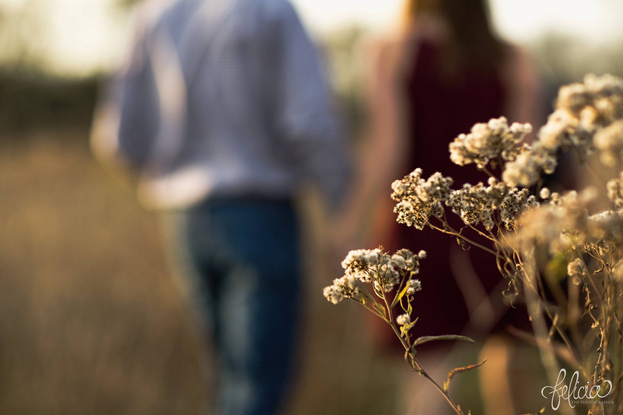 engagement pictures | engagement photos | nature | golden hour | sunset | sunset photography | fall | autumn | burgundy | natural | classic pose | sun flare | out of focus