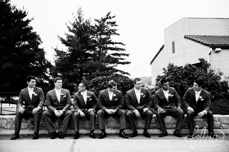 Lake Quivira | Groomsmen | Candid | Black and White | Kansas City | Felicia The Photographer