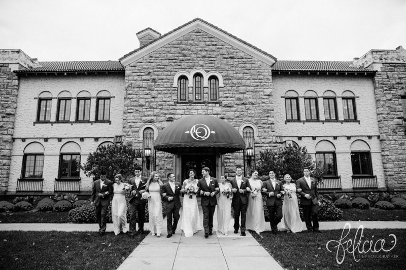 Lake Quivira | Outdoor Ceremony | Bridal Party | Black and White | Kansas City | Felicia The Photographer