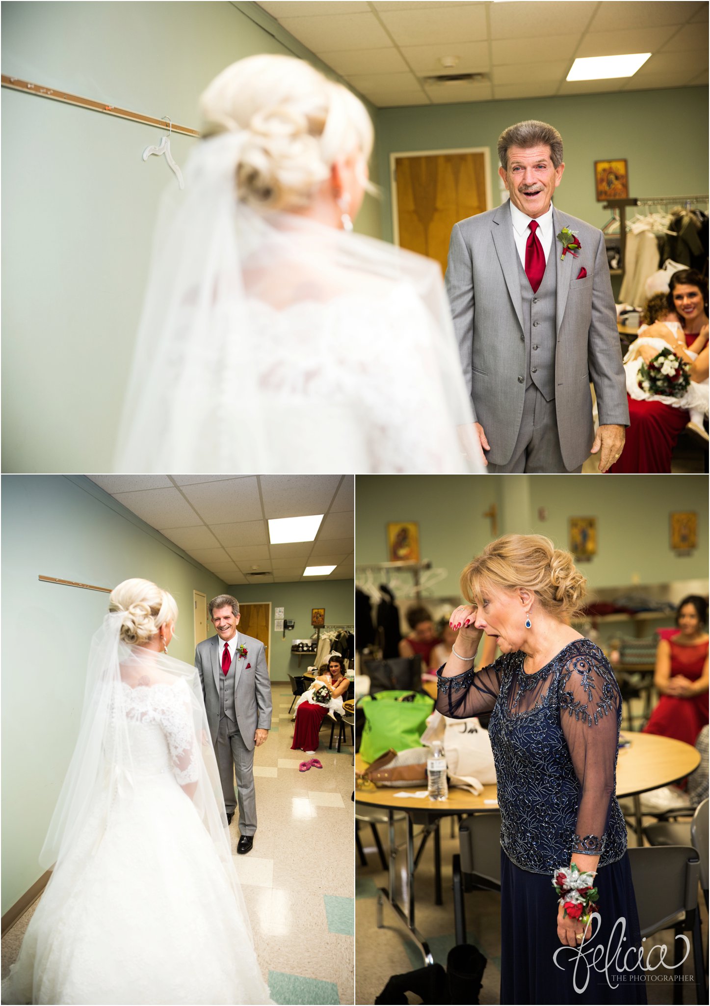 wedding | wedding photography | wedding photos | Kansas City | St. Patrick's Catholic Church | Hawthorne House | images by feliciathephotographer.com | crimson wedding | Christmas Wedding | candid | bride reveal | father first look 