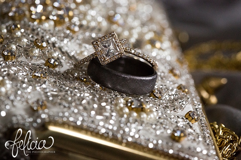 images by feliciathephotographer.com | mildale farm | destination wedding photographer | kansas | country | mark's jewelers | engagement ring | men's band | square diamond | intricate beading | gold | vintage