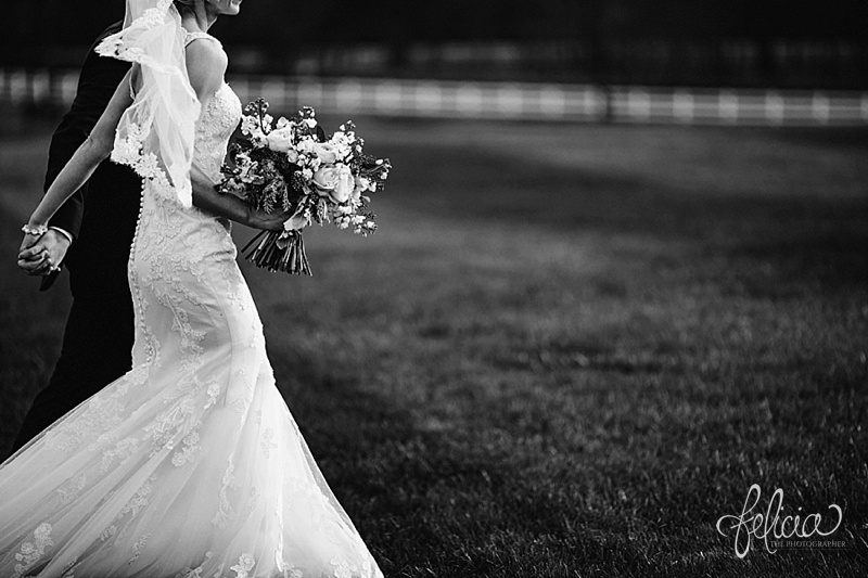 images by feliciathephotographer.com | mildale farm | destination wedding photographer | kansas | country | black and white | bridal party | portrait | walking | fun | celebration | true love | holding hands