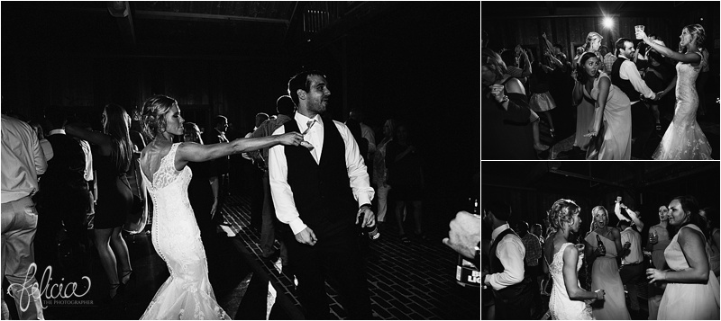 images by feliciathephotographer.com | mildale farm | destination wedding photographer | kansas | country | reception | party | celebration | dance floor | black and white | guests | silly | fun 