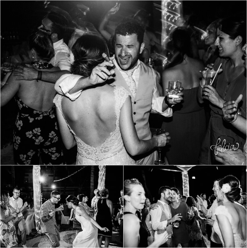images by feliciathephotographer.com | Destination Beach Wedding | Mexico Resort | Photography | Azul Sensatori | dance party | reception | celebration | friends and family | smoking cigars | laughter | joyful | singing | 