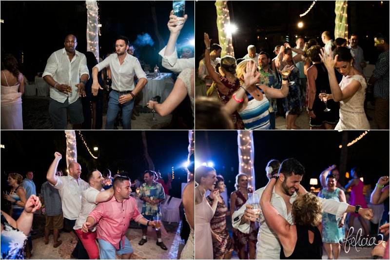 images by feliciathephotographer.com | Destination Beach Wedding | Mexico Resort | Photography | Azul Sensatori | reception | celebration | bride | groom | friends | family | dance floor | party | 