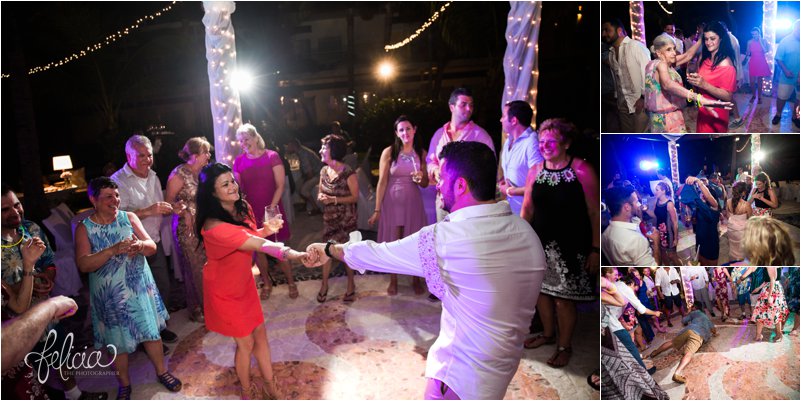 images by feliciathephotographer.com | Destination Beach Wedding | Mexico Resort | Photography | Azul Sensatori | reception | celebration | bride | groom | friends | family | dance floor | party | 