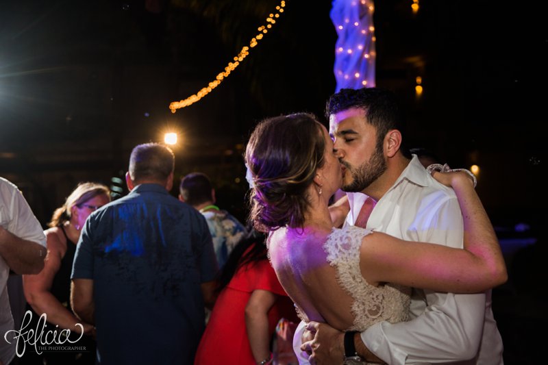 images by feliciathephotographer.com | Destination Beach Wedding | Mexico Resort | Photography | Azul Sensatori | reception | celebration | bride | groom | friends | family | dance floor | party | true love | kiss
