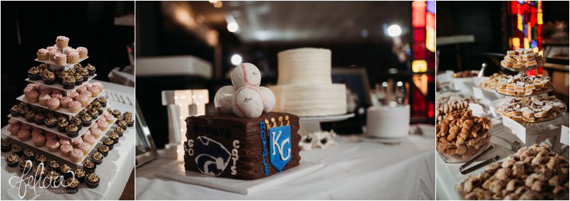 images by feliciathephotographer.com | wedding photographer | kansas city missouri | industrial | romantic | neutral | details | grooms cake | royals | Italian cookies | baseball | 