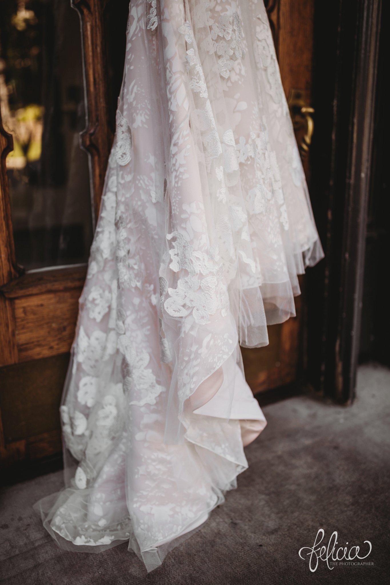 images by feliciathephotographer.com | wedding photographer | kansas city | details | lace floral dress | strapless | emily hart bridal | vintage |