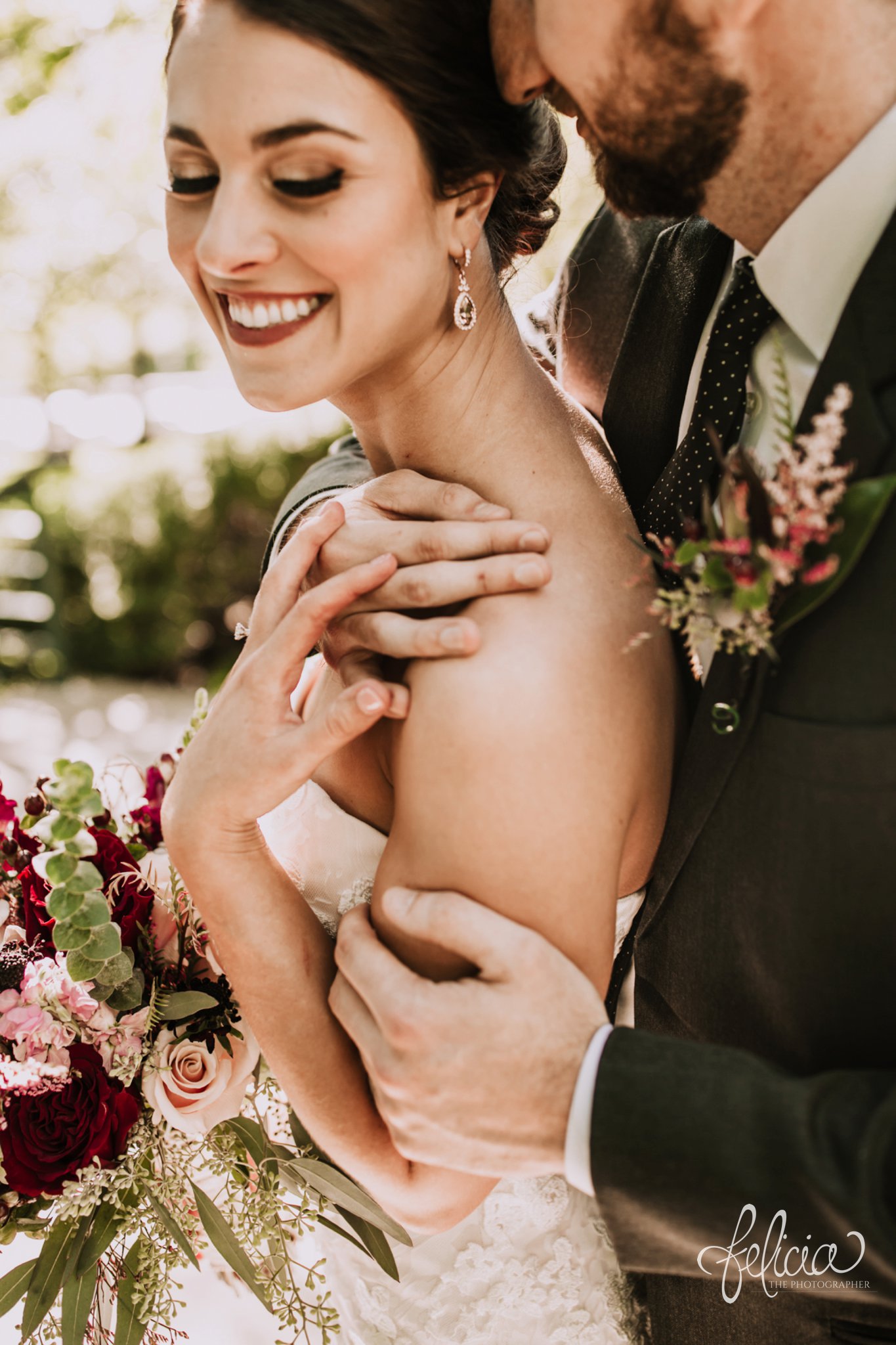 images by feliciathephotographer.com | wedding photographer | kansas city | portrait | bride and groom | romantic | rustic | golden | burgundy | rose gold | nelson atkins art museum | 