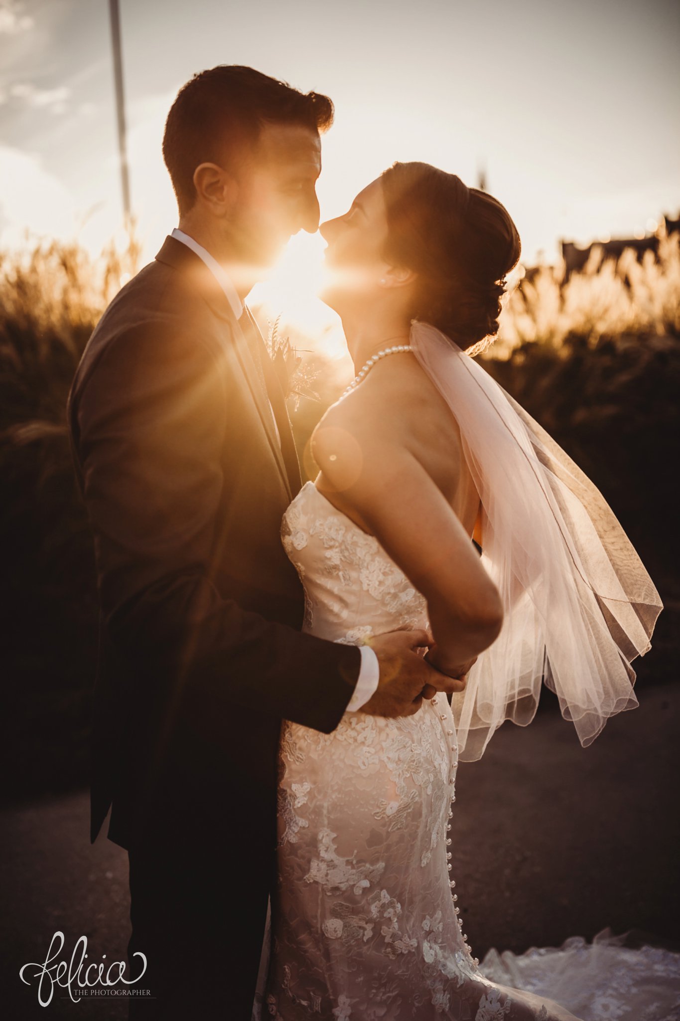 images by feliciathephotographer.com | wedding photographer | kansas city | portraits | plaza fountains | pearls | grey suit | the black tux | emily hart | shane co | sunset | golden hour | romantic | joy | 