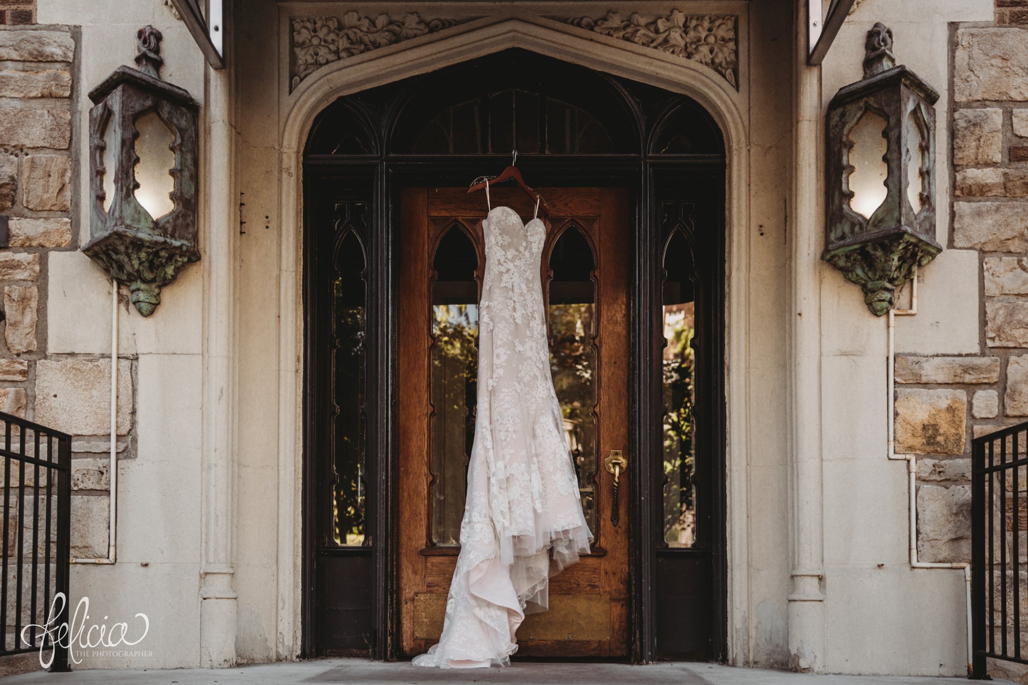 images by feliciathephotographer.com | wedding photographer | kansas city | details | lace floral dress | strapless | emily hart bridal | vintage |