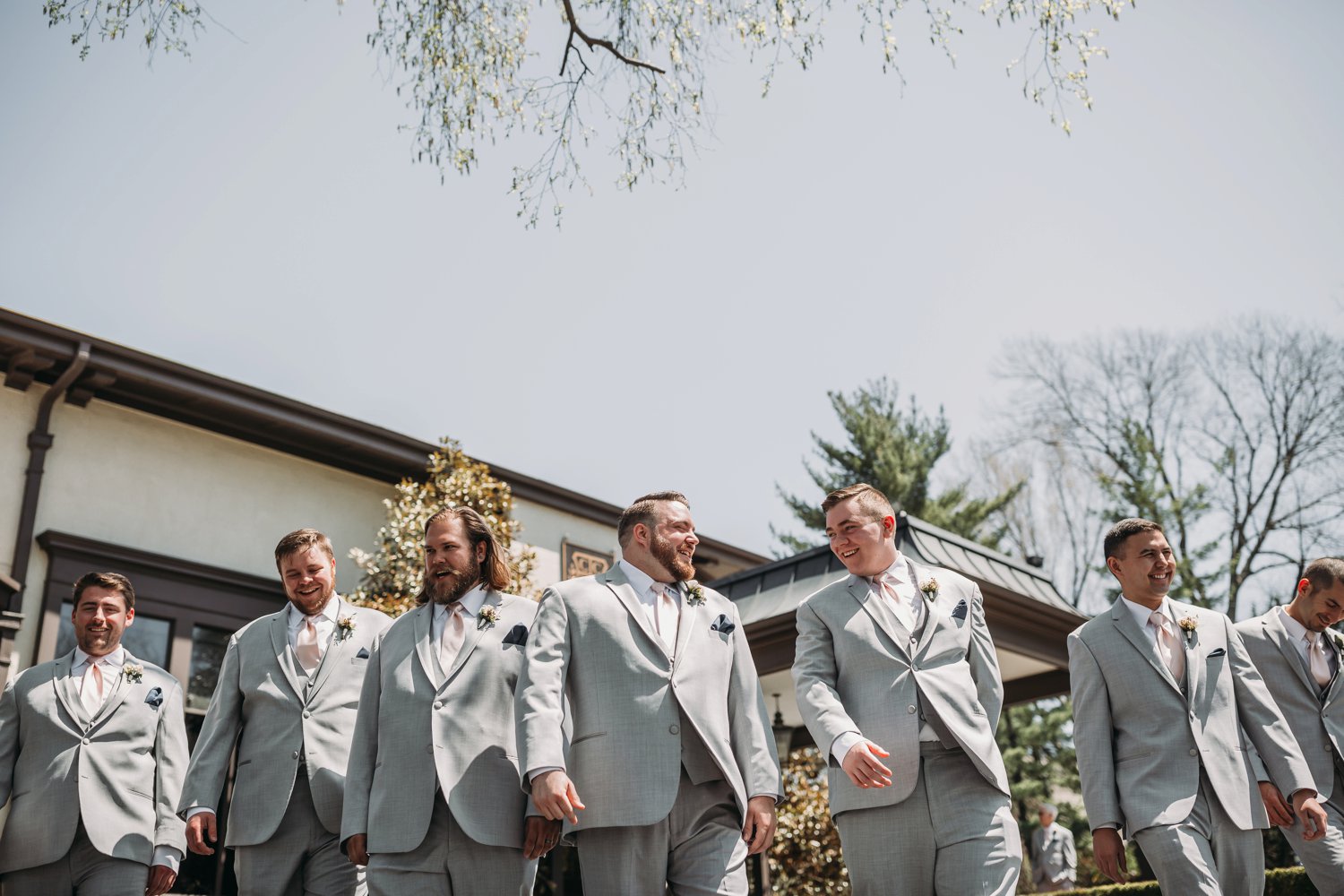  images by feliciathephotographer.com | destination wedding photographer | spring time | carriage club | exclusive | groomsmen | pre ceremony | details | grey suit | jos a bank | classic | light pink tie | 
