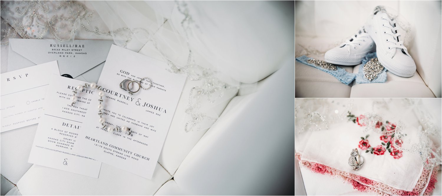  images by feliciathephotographer.com | destination wedding photographer | kansas city | spring time | details | getting ready | pre ceremony | rings | jared | invitation | pink lace | something blue | 
