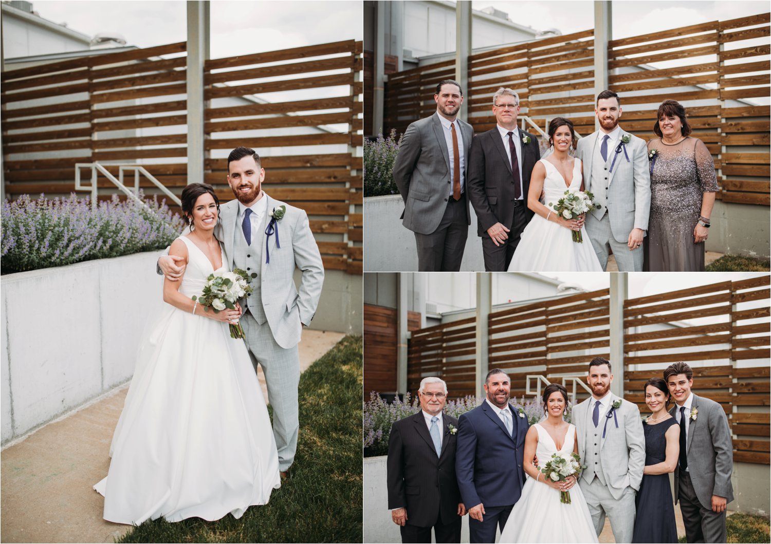 images by feliciathephotographer.com | destination wedding photographer | kansas city | spring time | family portraits | modern | satin a line gown | david's bridal | grey suit | the black tux | contrast | 