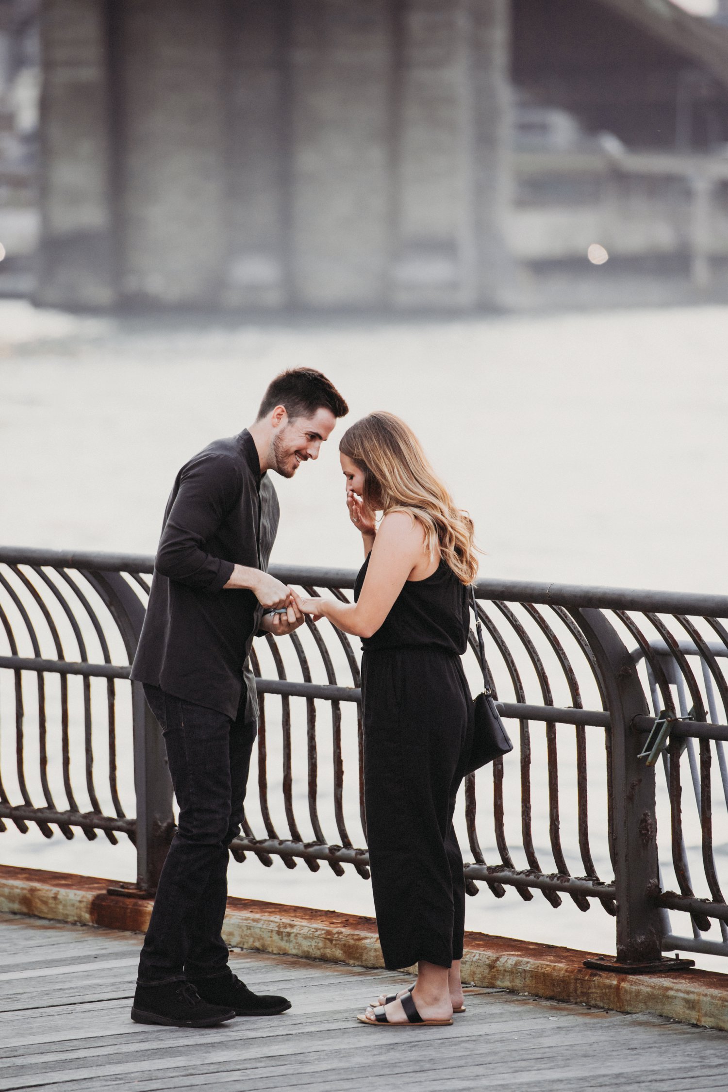  images by feliciathephotographer.com | destination wedding photographer | new york city | brooklyn bridge | proposal | engagement | whimsical | romantic | misty |