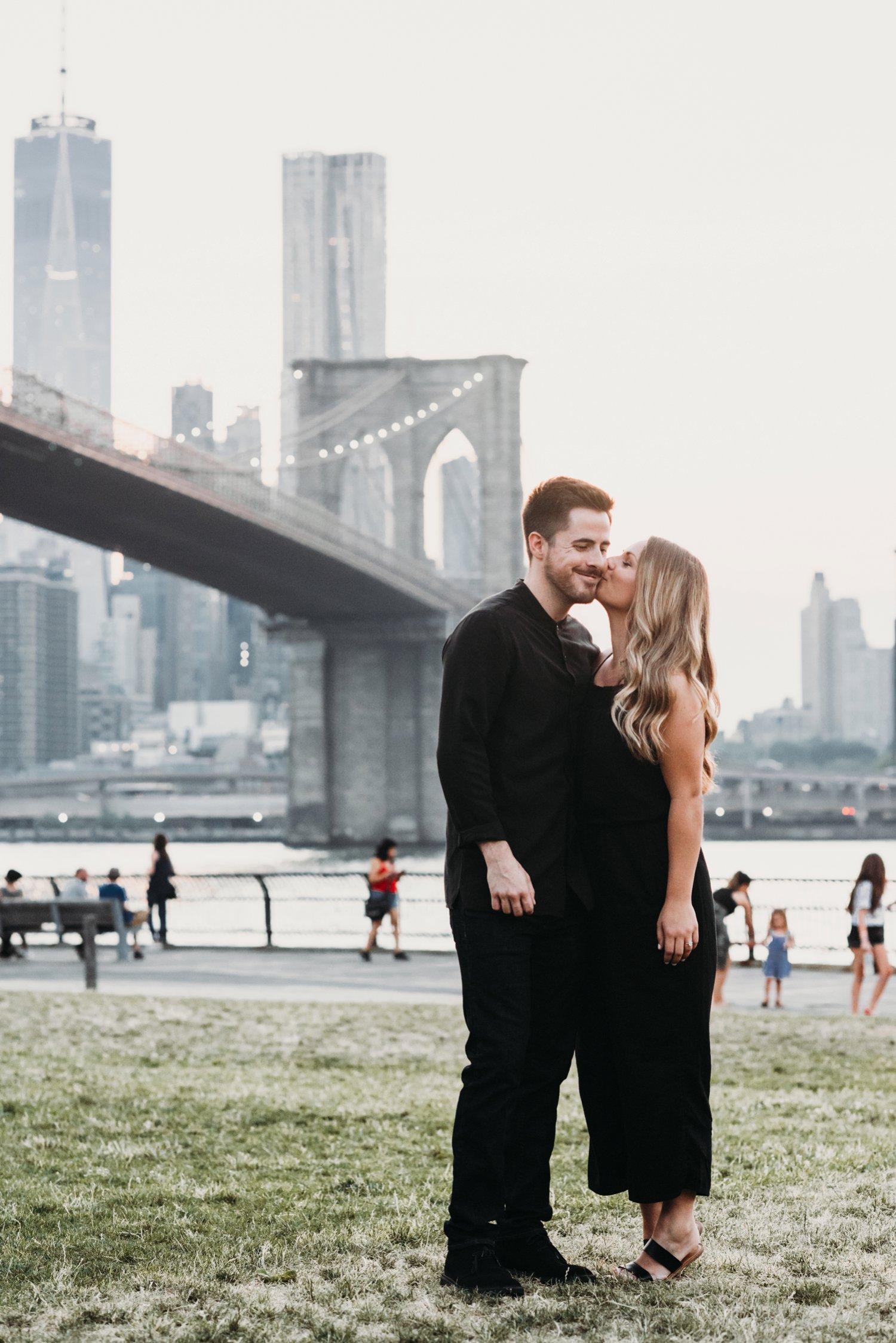  images by feliciathephotographer.com | destination wedding photographer | new york city | brooklyn bridge | proposal | engagement | whimsical | romantic | true love | she said yes | casual | diamond ring | kiss | 